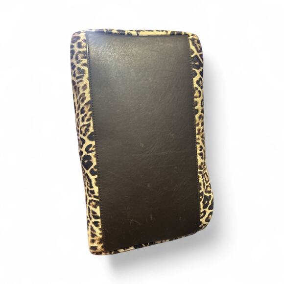 Furla Dark Brown/Beige Rubber and Leopard Print Leather Medium Candy Satchel - Picture 6 of 6